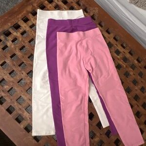 Primary brand "cozy" girls leggings, set of 3, size 8